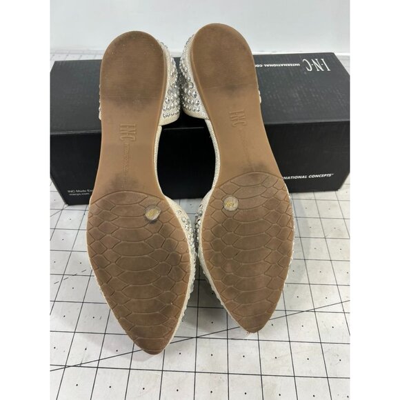 INC International Concepts Crescente 2 Sz. 7.5 Pearl Gold Flats ~~minty~~ - Picture 5 of 14